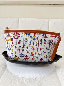 Warli Print Vanity Pouch