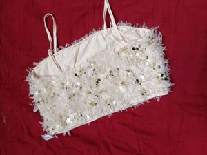 Shein Y2k Sparkling Sequin Crop Top