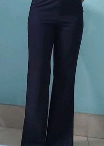Black Flare Leg Trousers