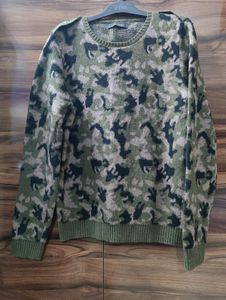 Zara Camo Print Sweater