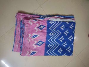 Pink & Blue Patterned Scarf