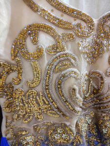 Blue &amp; Gold Embellished Dress