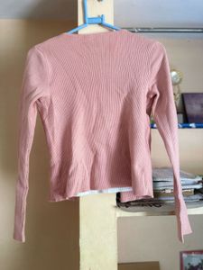 Peach Knit Cardigan