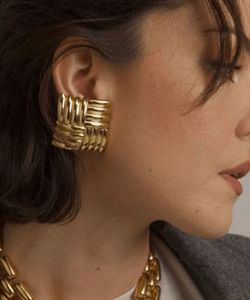 Gold Plated Hammered Earrings