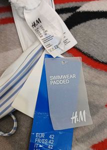 H&amp;M Striped Triangle Bra Top