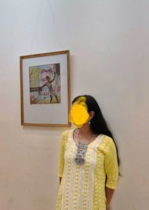Elegant Yellow Embroidered Kurta