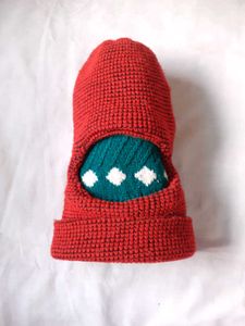 Kids Monkey Cap Winter Woolen Knitted Face Cover