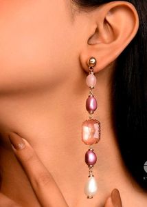 Rose crystal Drop Earrings