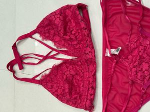 Hot Pink Clovia Lingerie Set