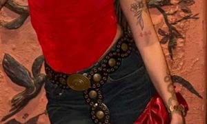 Y2k Leather Disc Vintage Belt