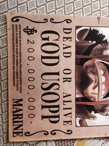 One Piece God Usopp Wanted Poster