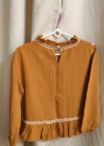 Embroidered Peasant Top
