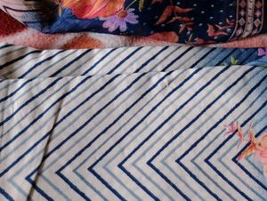 Unstitched Flower Print Suit