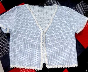 Vintage Light Blue Cropped Cardigan