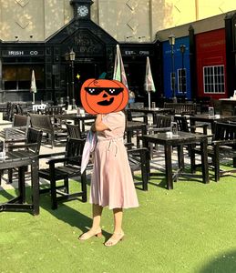 Korean Peach Dress (Belt Not Available)