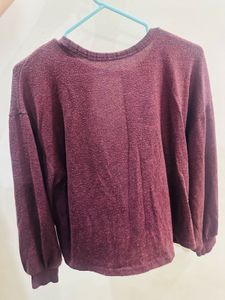 Burgundy Long Sleeve Top