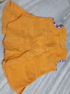 Orange Sleeveless Top