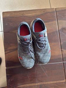 Puma Grey Knit Running Shoes