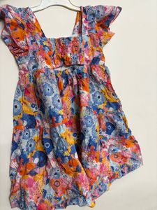 Floral Print Girls Dress for 4-6 year girl