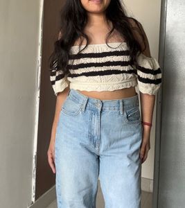 Off Shoulder Crop Top