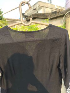 Naari Embroidered Black kurti