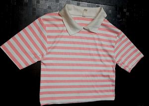Striped Polo Crop Top