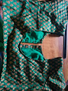 Green Paisley Blouse With Astar Attached