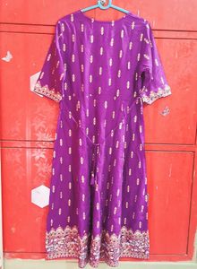 Purple Printed Kurti Size 42 Inches