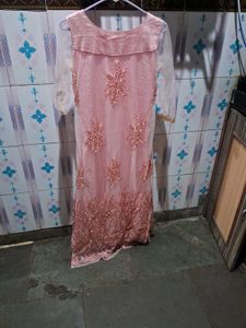 Embroidered Pink Dress