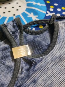 Multicolor Cold Shoulder Top