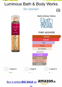 Bbw Luminous Bodymist 10ml Sample
