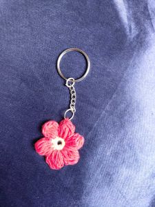 Flower bag charm and keychain