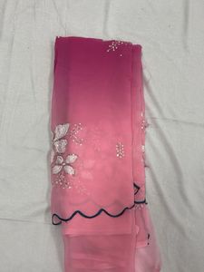 Pink Ombre Saree