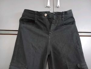 334. Black Cargo pant for women