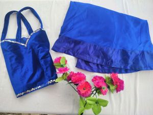 Royal Blue Plazzo With Blouse