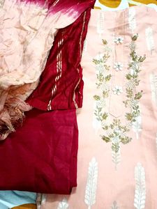 Beautiful Party Wear Unstitched Suit for Sale