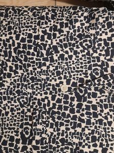 Patterned Cropped Sleeve Casual Blazer