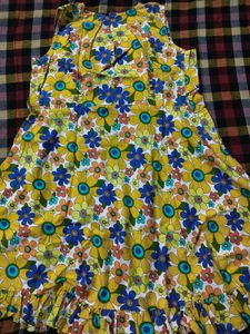 Floral Print Dress For Teenager Girls