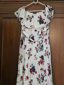 Floral Off-Shoulder Midi Dress