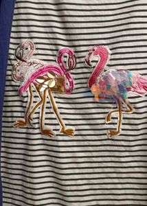 Striped Flamingo Tee💙