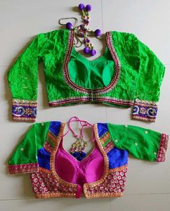 Designer Green &amp; Pink Lehenga Choli