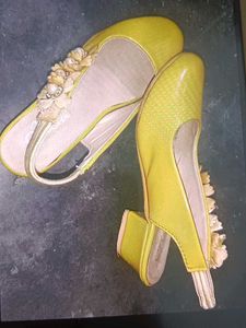 Yellow Slingback Flats