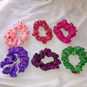 Colorful Scrunchie Set (6 Pieces)