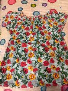 Floral Print Off-Shoulder Top