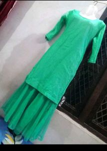 Green Kurta Plazo  Set
