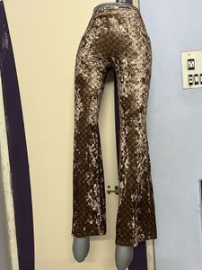 SHEIN BRANDED Womens Retro Solid Velvet Pant
