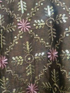 Brown Embroidered Kurta