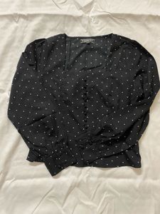 Polka Dot Long Sleeve Blouse