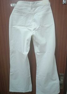 Mettle White Wide Leg Jeans