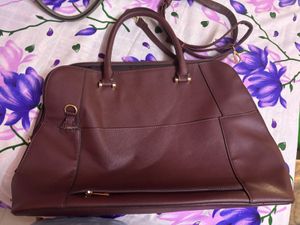 Elegant Burgundy Handbag with laptop sleeve
